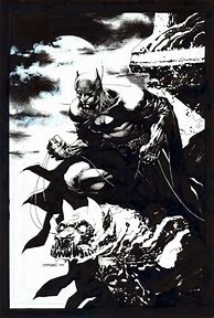 Image result for Jim Lee Batman Drawing Black White