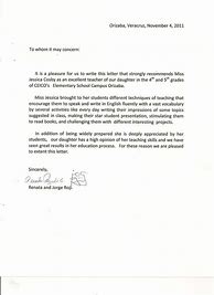 Image result for Reference Letter From Parent