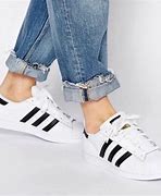 Image result for Adidas White Shoes with Black Stripes