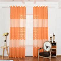 Image result for Orange Living Room Curtains