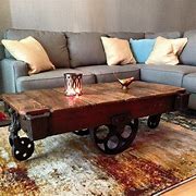 Image result for Railroad Cart Coffee Table