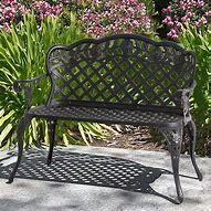 Image result for black aluminum benches