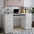 Image result for White Desk with Drawers and USB Port