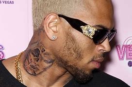 Image result for Chris Brown Sideburn Tattoo