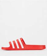 Image result for Red Adidas Slides