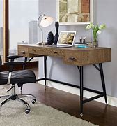 Image result for Black Wooden Desk