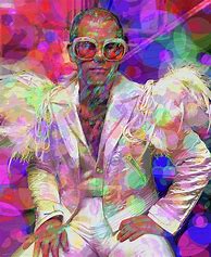 Image result for Elton John Painting Acyrlic