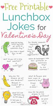 Image result for Kids School Lunch Box Jokes Valentine
