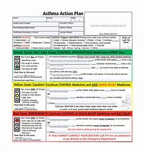 Image result for Asthma Care Plan Template