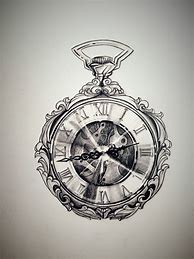 Image result for Antique Clock Tattoo Designs
