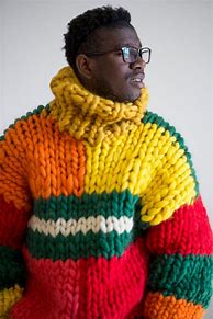 Image result for Men's Knit Sweater Hoodie