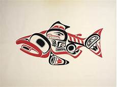 Dog Salmon Pacific northwest art Native art Haida art