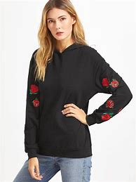 Image result for Rose Embroidered Sweatshirt