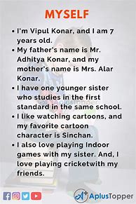 Image result for My Self Paragraph for Grade 5