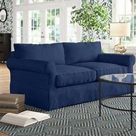 Image result for Wayfair Barksdale Recessed Arm Sofa | Spinnsol Navy In Blue | Size 91" | B000390261_1047963871
