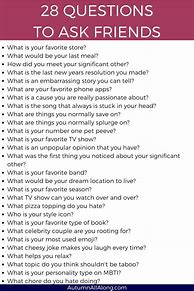 Image result for Questions to Ask From Friends