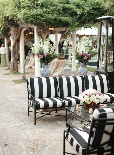 Outdoor chic  black and white stripes + One Kings Lane outdoor  