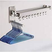 Image result for Laundry Room Space Saving Wall Mount Clothes Clothing Drying Rack Hanger