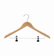 Image result for Wood Coat Hanger with Clip