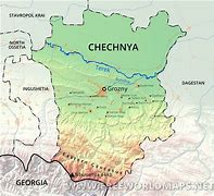 Image result for Topographical Map of Chechnya