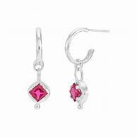 Image result for Kay Heart Earrings Lab-Created Rubies Sterling Silver