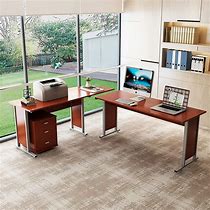 Image result for Large L-shaped Desk with Shelf