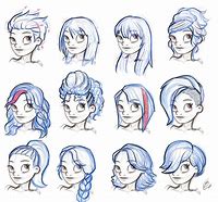 Image result for Female Cartoon Hairstyles