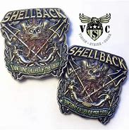 Image result for Eagle Crest United States Navy Shellback Challenge Coin 3097
