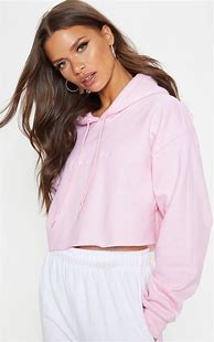 Image result for Pink and Yellow Crop Hoodie
