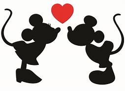 Image result for Mickey Mouse Valentine Silhouette
