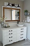 Image result for White Bathroom Vanity Cabinets