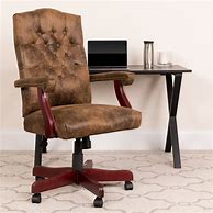 Image result for Telford Cherry Brown Desk Chair