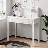 Image result for wooden computer desk white