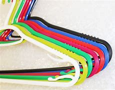 Image result for Multi Colored Plastic Hangers for Clothes