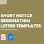 Image result for Short Notice Resignation Letter