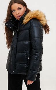 Image result for Faux Fur Puffer Jacket