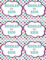Image result for Printable Riddles and Answers for Kids