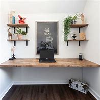 Image result for Wall Mounted Butcher Block Desk