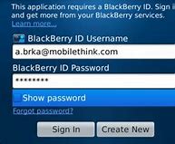 Image result for BlackBerry ID Username