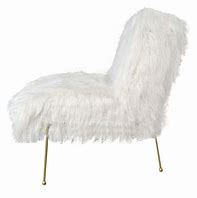 Image result for White Soft Faux Fur Chair