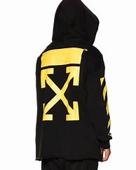 Image result for Black and Yellow Off White Zip Hoodie
