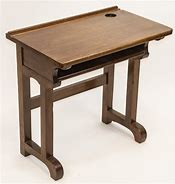 Image result for vintage blue school desk