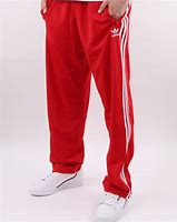 Image result for Adidas Trainging Pants with Stripes Black Red