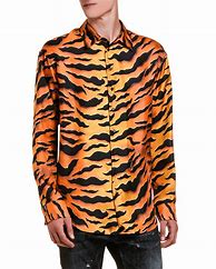 Image result for Tiger Print Button Up Shirt