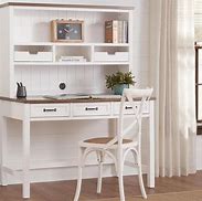 Image result for Wood Rimed White Desk