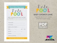 Image result for Baby Shower Pool Game