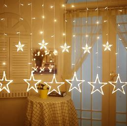 Image result for star led light curtain decoration images