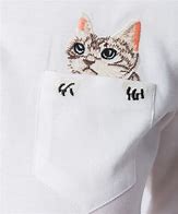 Image result for Embroidered Cat Shirt