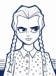 Image result for Wednesday Addams Coloring Pages