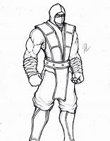 Image result for How to Draw Classic Scorpion MK